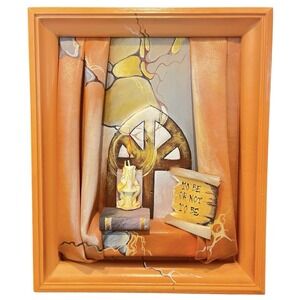 3D Framed‎ Wall Art Curtain Candle | Shakespeare "To Be Or Not To Be"| Halloween